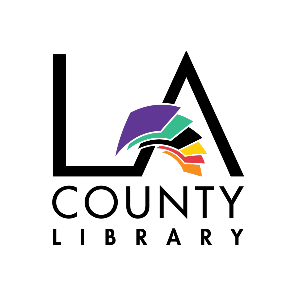 A colorful logo featuring abstract shapes in purple, green, yellow, and red, resembling a stylized helmet or crest.